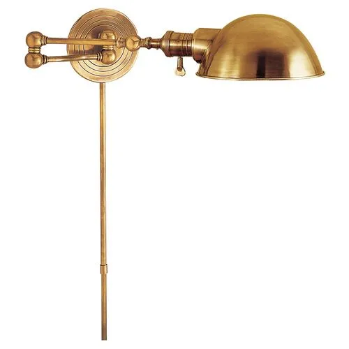 Visual Comfort - Boston Swing-Arm Sconce - Antique Brass - Gold