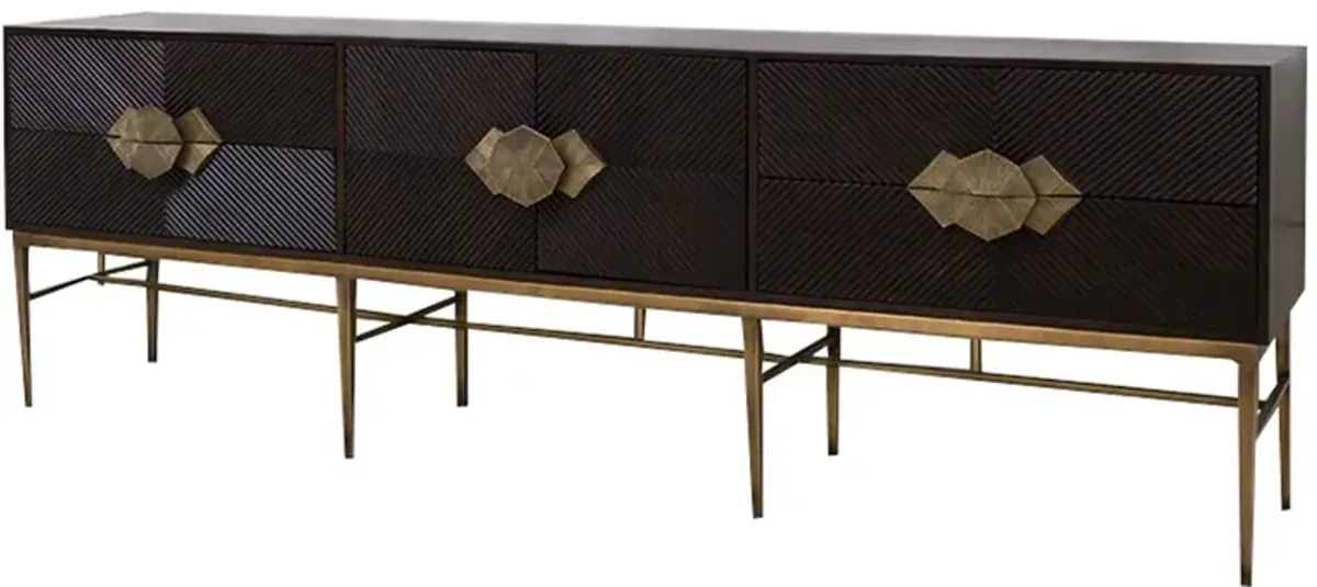 Galapagos Media Cabinet, Dark Coffee