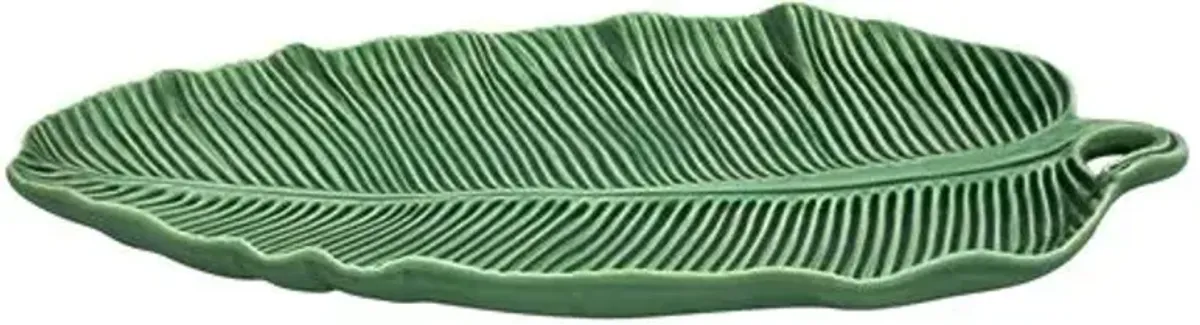 Banana Leaf Platter - Green - Bordallo Pinheiro