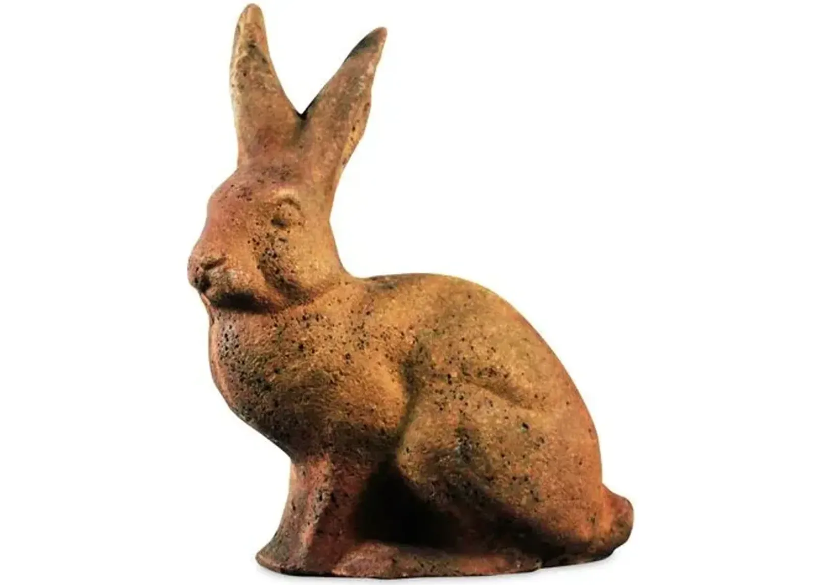 9" Rabbit Statue - Sandstone - Brown