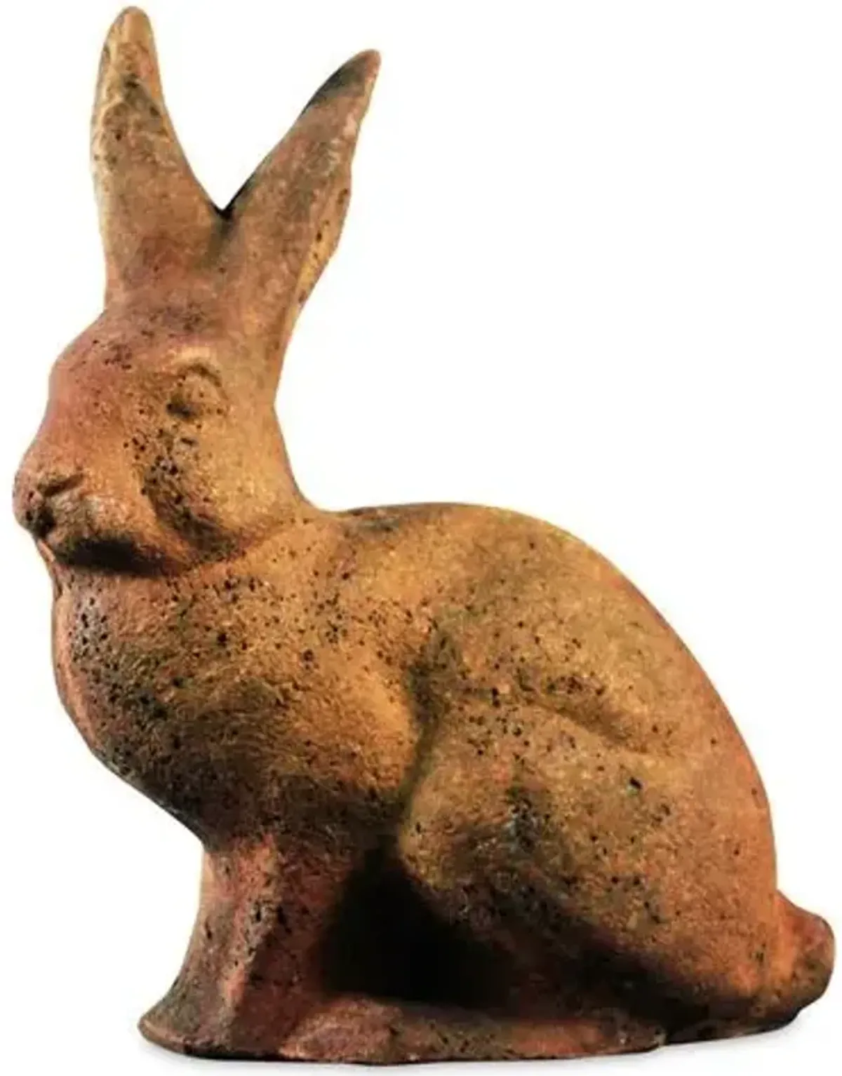 9" Rabbit Statue - Sandstone - Brown