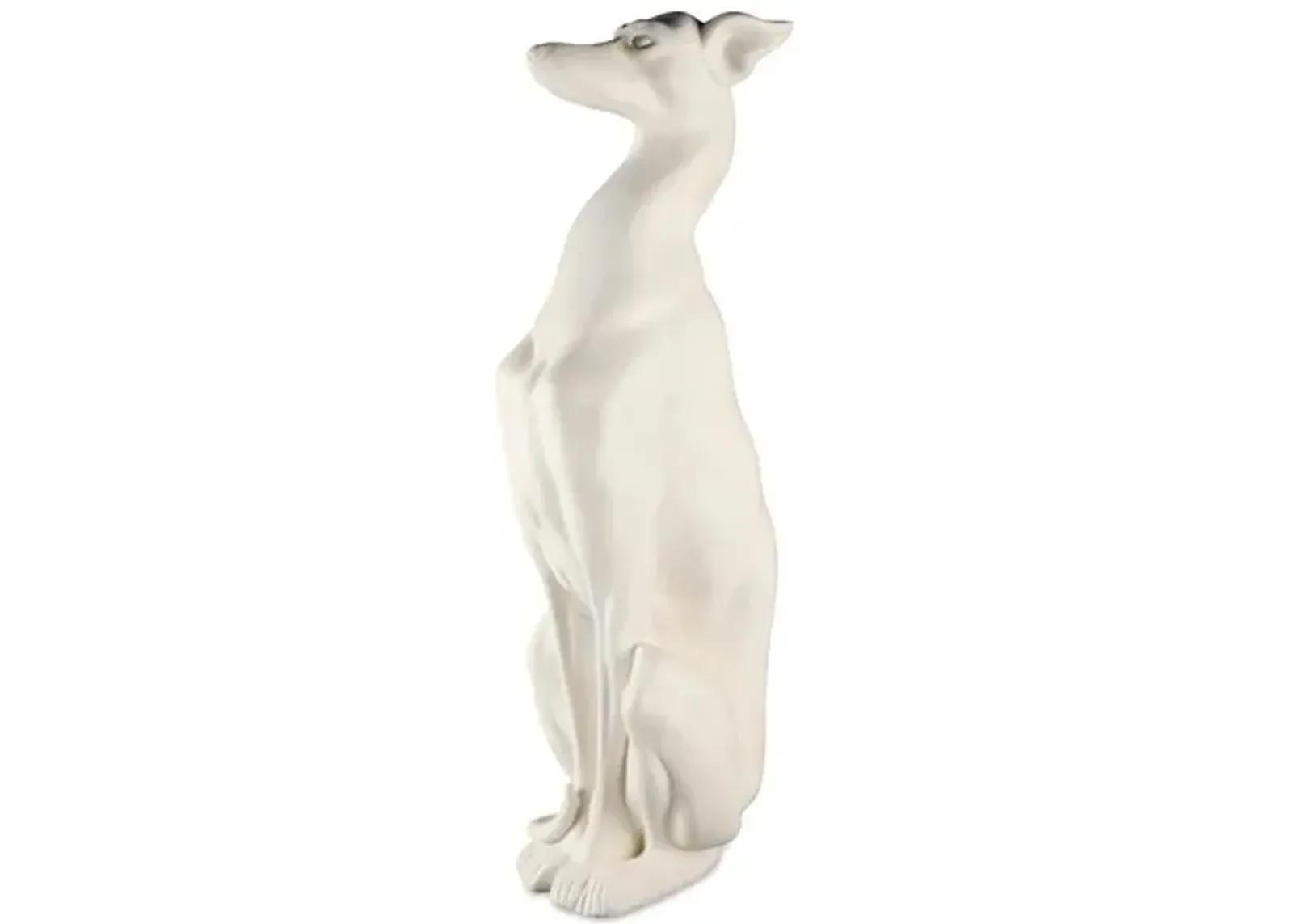 30" Whippet Dog - White - Ivory