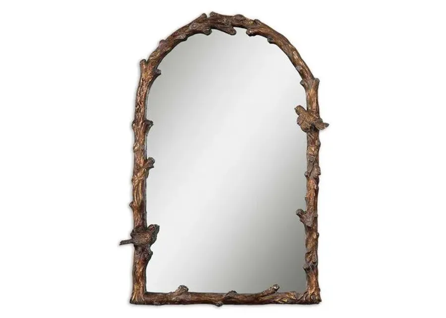 Rheba Wall Mirror - Antiqued Gold Leaf