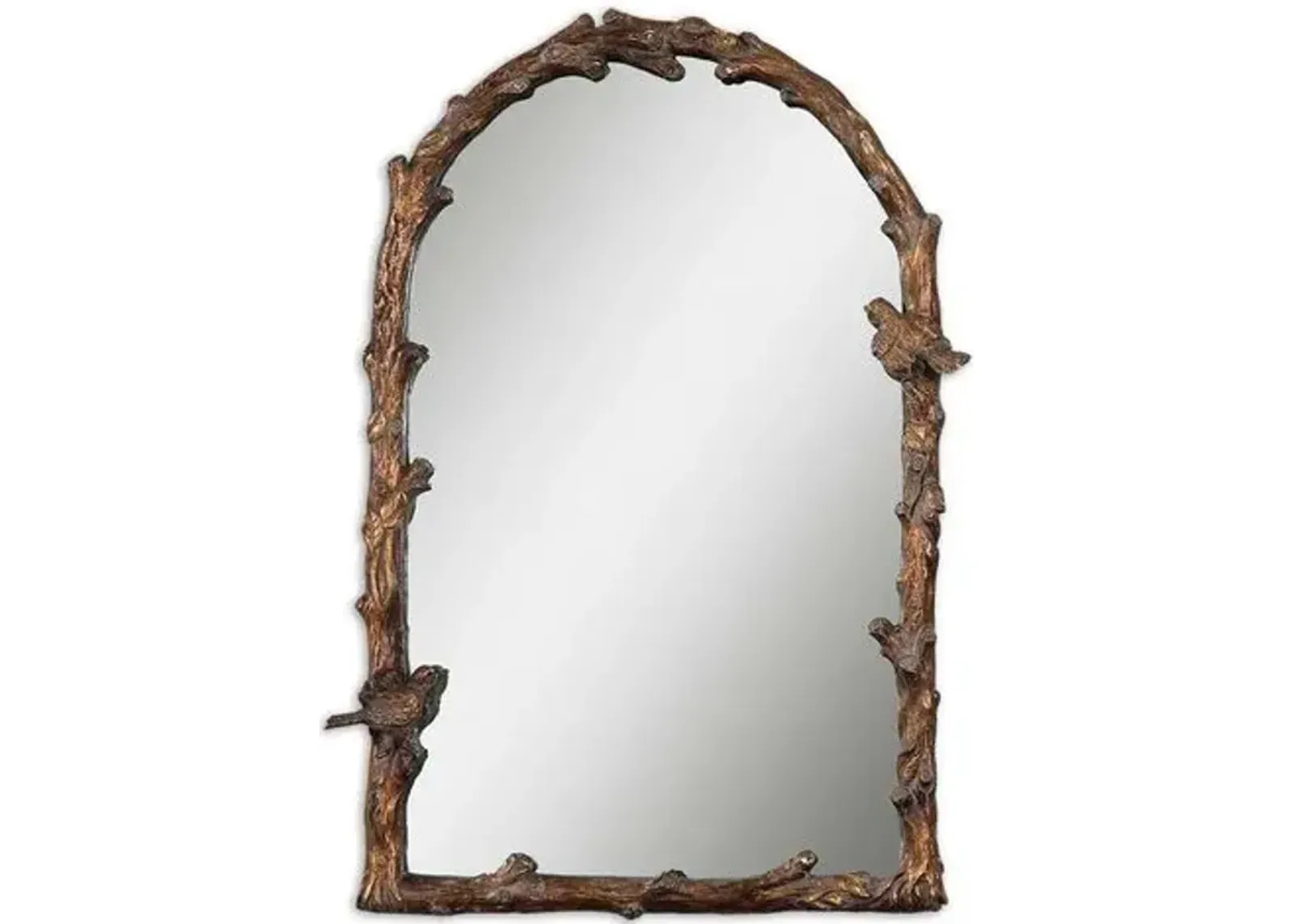 Rheba Wall Mirror - Antiqued Gold Leaf