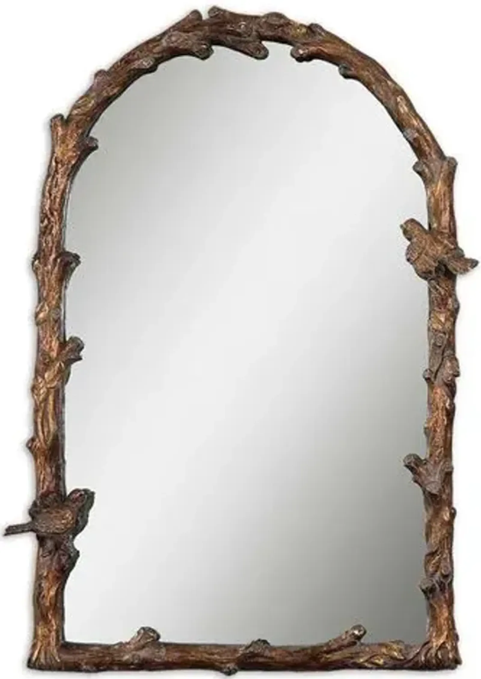 Rheba Wall Mirror - Antiqued Gold Leaf