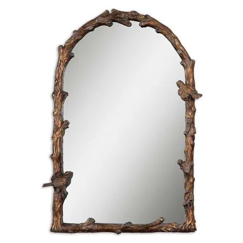 Rheba Wall Mirror - Antiqued Gold Leaf