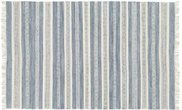 Nikki Handwoven Rug - Blue - Blue
