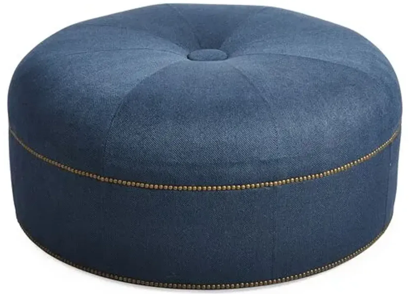 Jackson Cocktail Ottoman - Indigo Crypton - Massoud - Blue