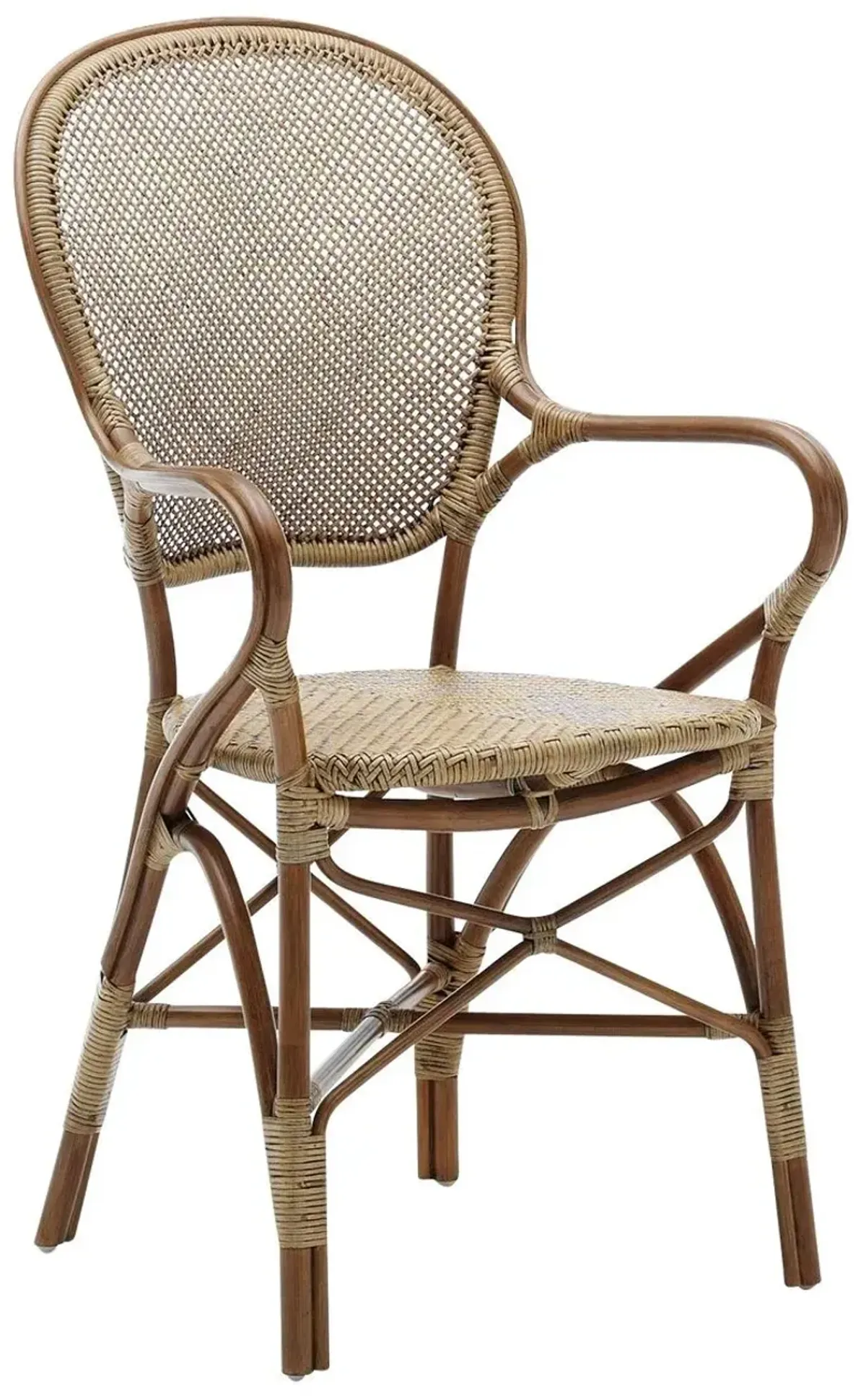 Rossini Bistro Rattan Armchair, Brown