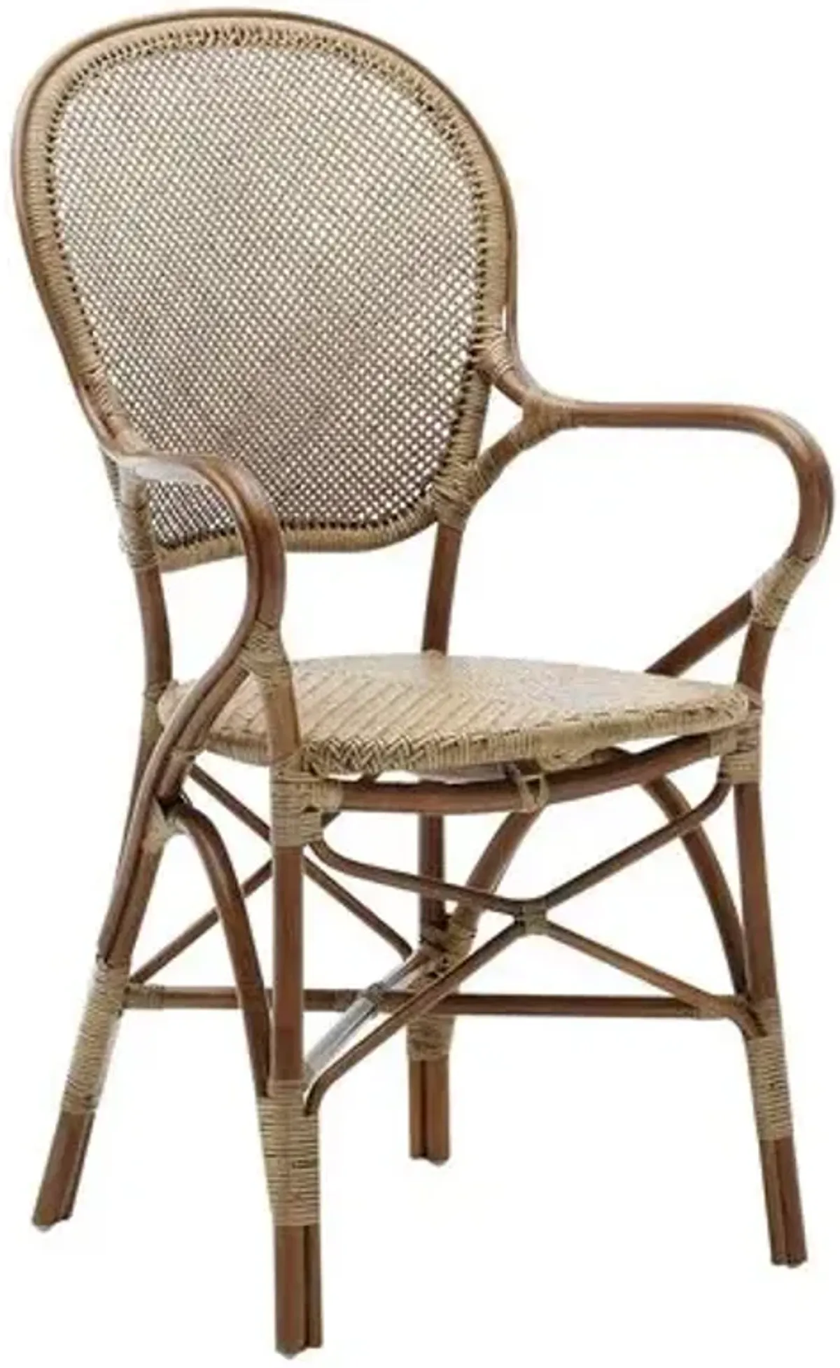 Rossini Bistro Rattan Armchair - Brown - Sika Design - Handcrafted