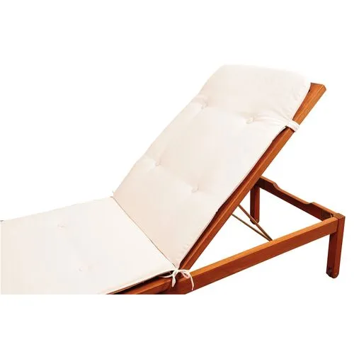 Delray Rolling Outdoor Chaise Lounge - White - Comfortable, Sturdy, Stylish