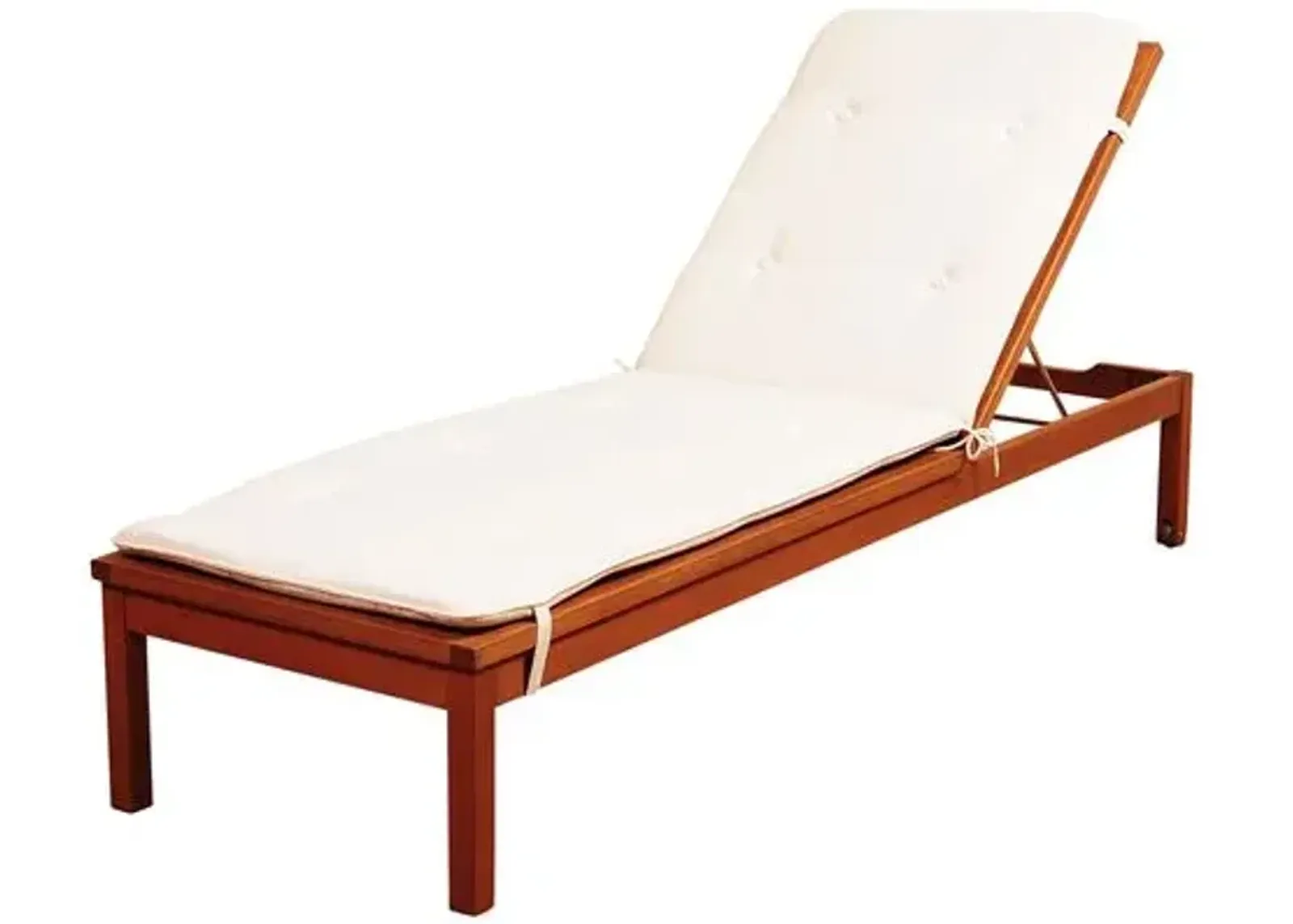 Delray Rolling Outdoor Chaise Lounge - White - Comfortable, Sturdy, Stylish