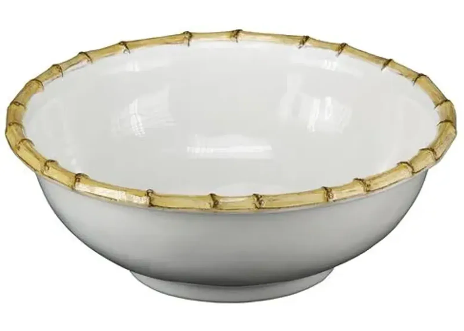 Medium Bamboo Serving Bowl - 11" - Juliska - Ivory