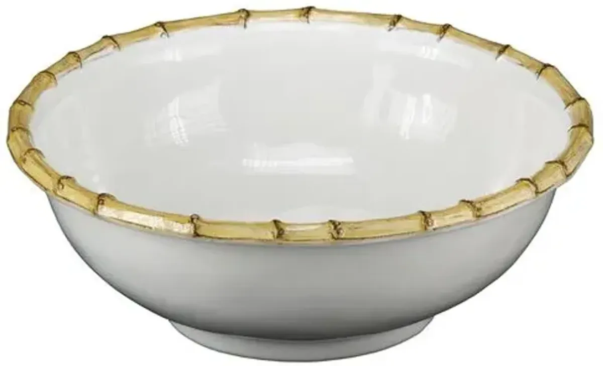 Medium Bamboo Serving Bowl - 11" - Juliska - Ivory