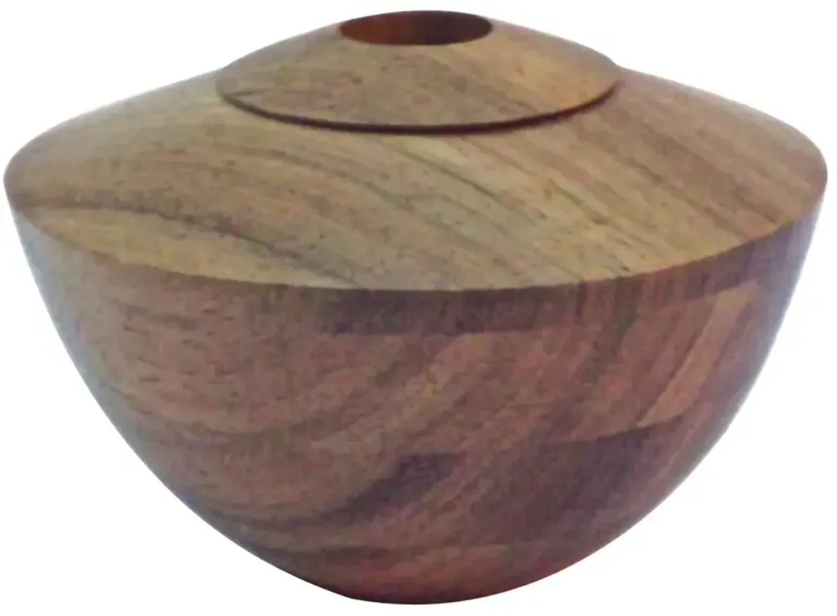 Turned Wood Vessel Vase - Vermilion Designs - Brown