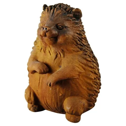 8.5" Hedgehog Statue - Sandstone - Brown