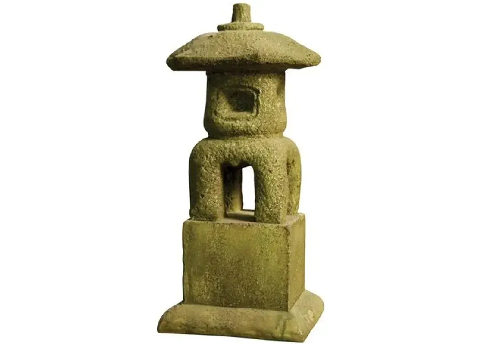 16" Outdoor Lantern Statue - Green