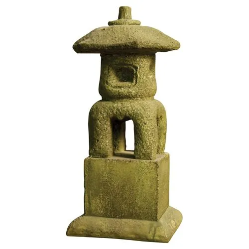 16" Outdoor Lantern Statue - Green