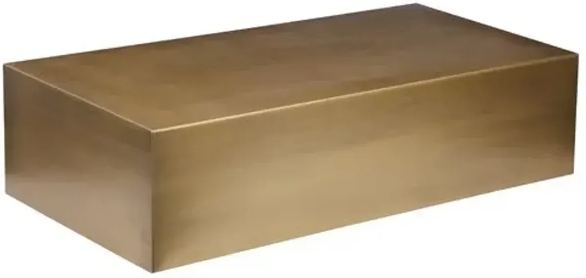 Spencer Coffee Table - Brushed Brass - Gold