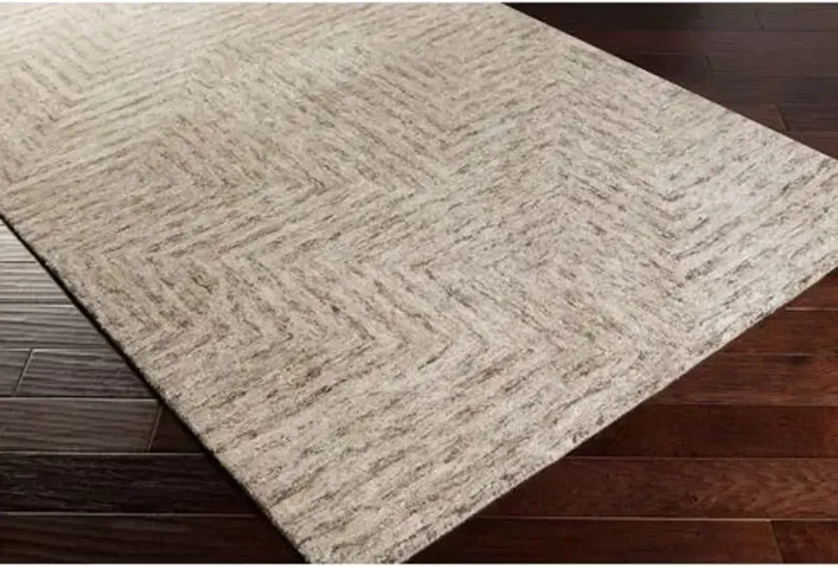 Coquille Rug - Taupe/Charcoal - Gray - Gray