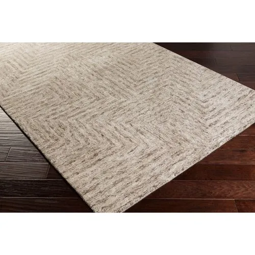 Coquille Rug - Taupe/Charcoal - Gray - Gray