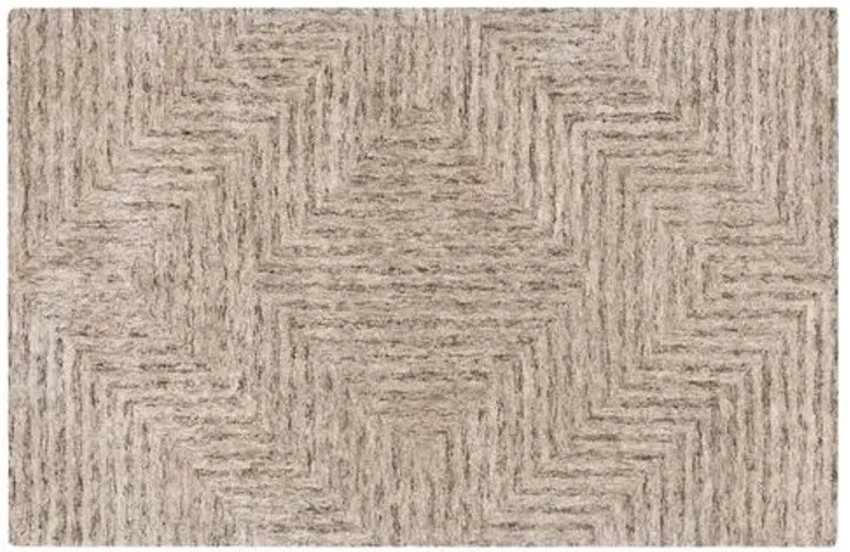 Coquille Rug - Taupe/Charcoal - Gray - Gray