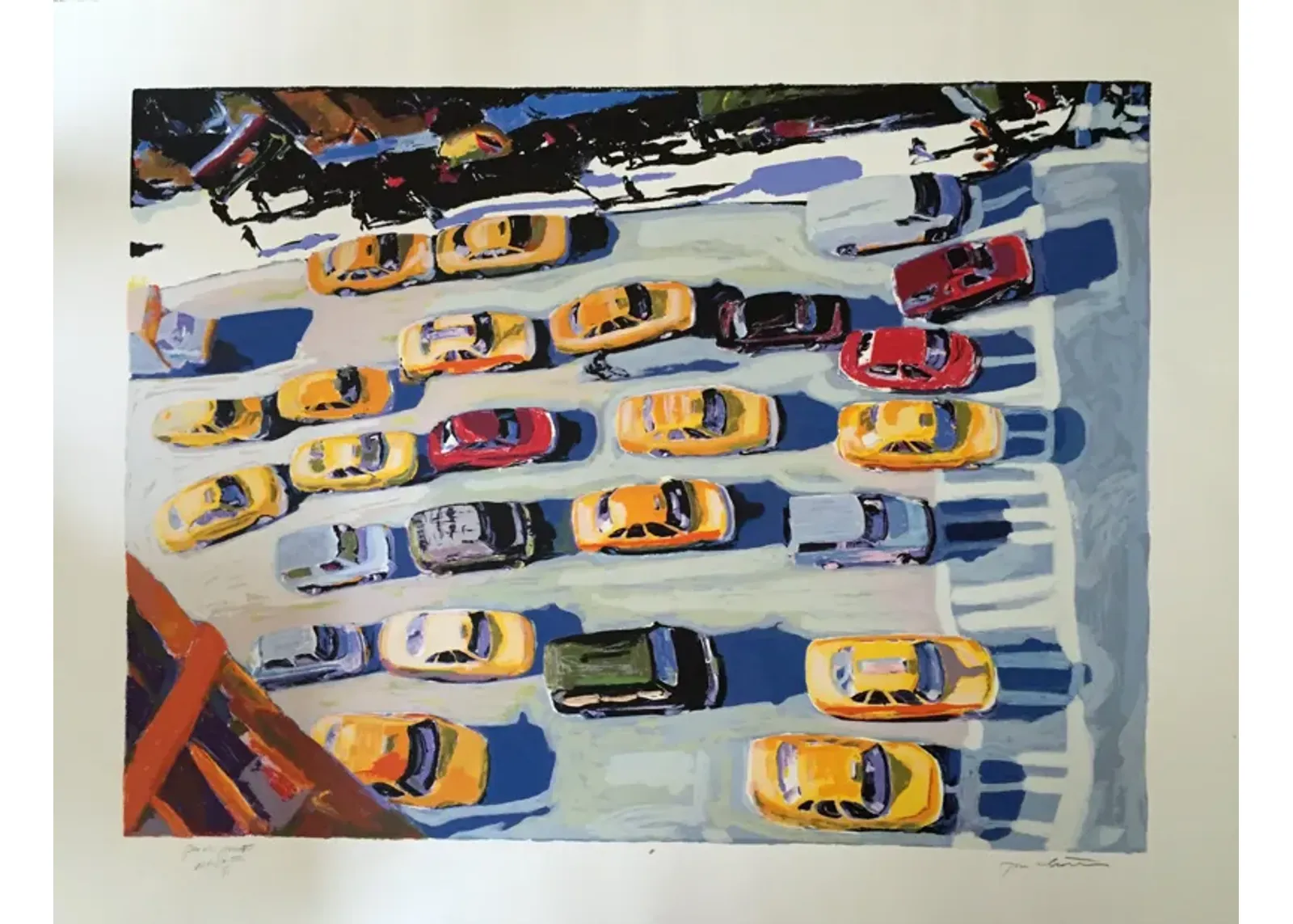 New York Serigraph by Tom Christopher - Antiquarian Art Company - Ivory