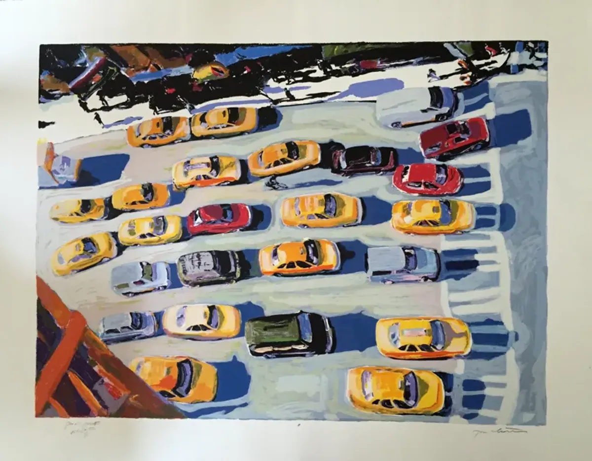 New York Serigraph by Tom Christopher - Antiquarian Art Company - Ivory