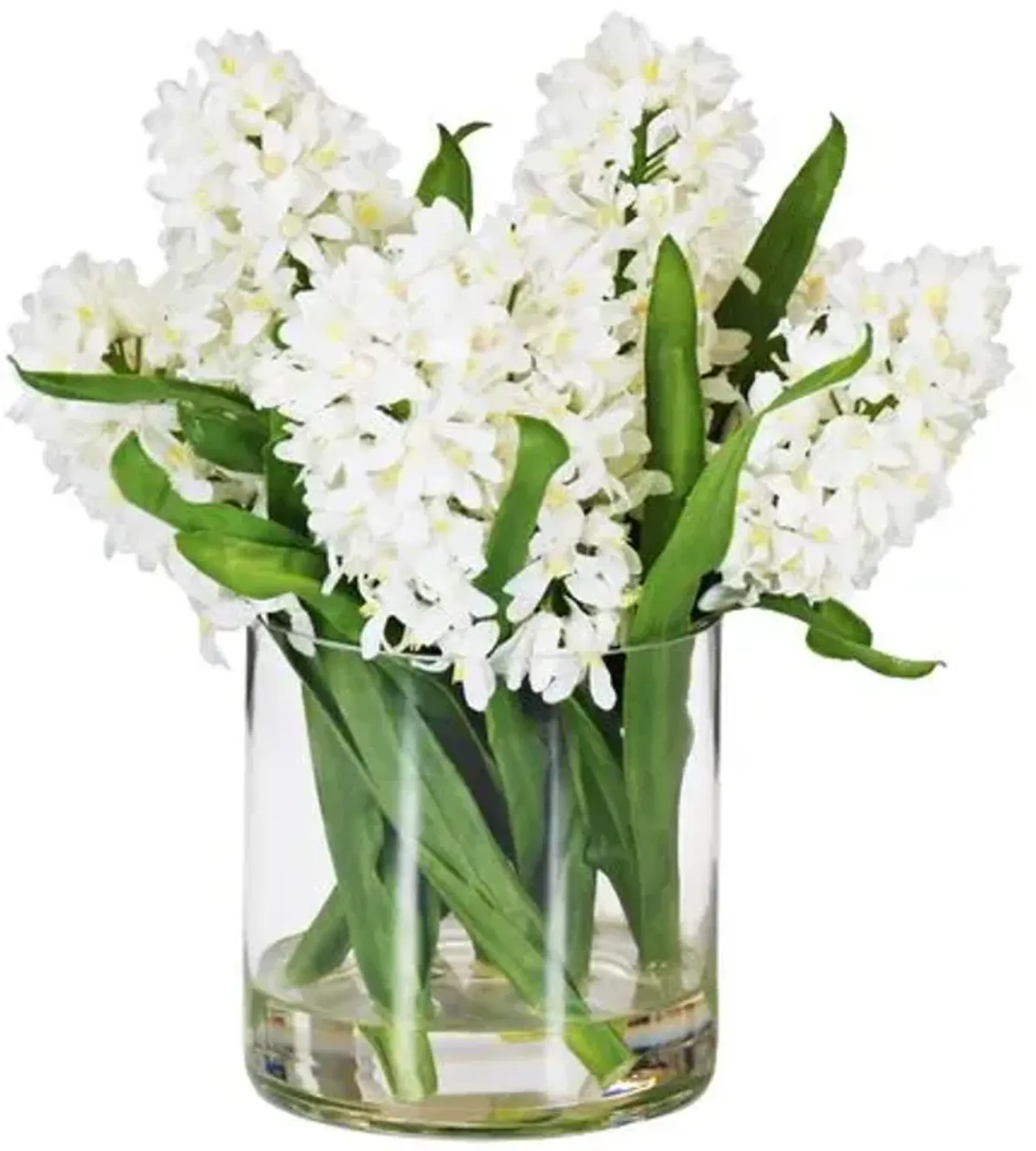 13.5" Hyacinth Arrangement in Vase - Faux - Ivory