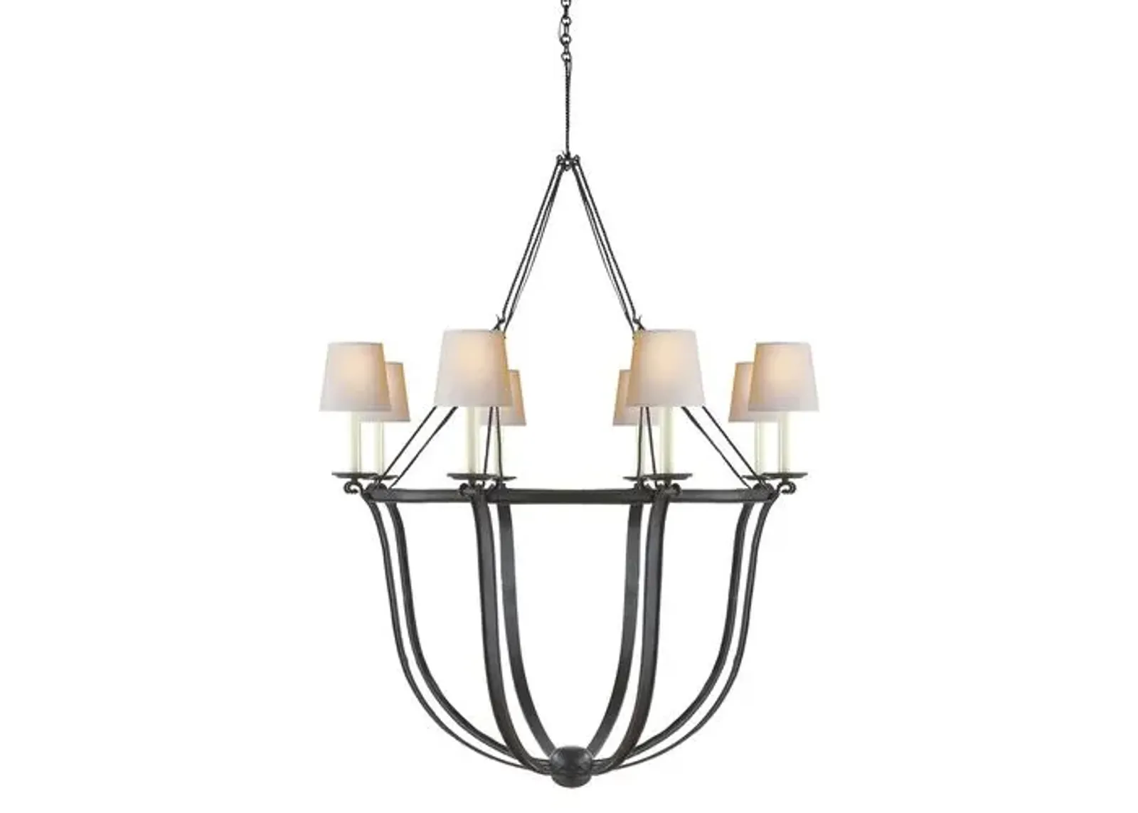 Visual Comfort - Lancaster Chandelier - Aged Iron - Brown