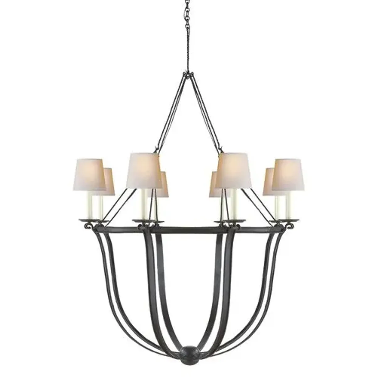 Visual Comfort - Lancaster Chandelier - Aged Iron - Brown