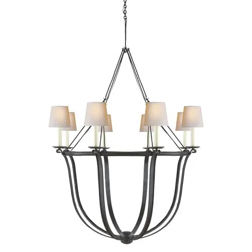 Visual Comfort - Lancaster Chandelier - Aged Iron - Brown