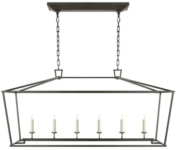 Visual Comfort - Darlana Large Linear Lantern - Aged Iron - Black