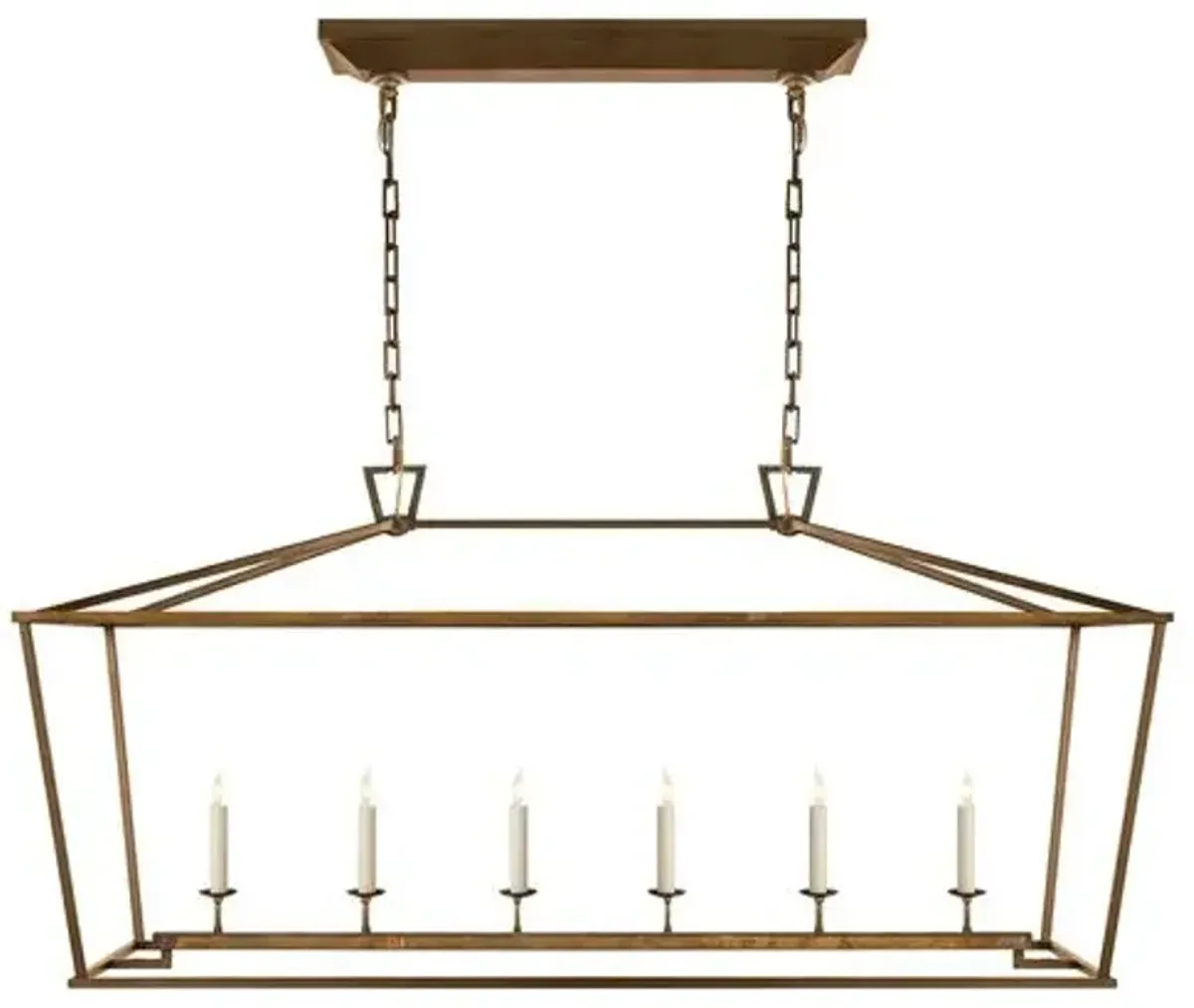 Visual Comfort - Darlana Large Linear Lantern - Gilded Iron - Gold