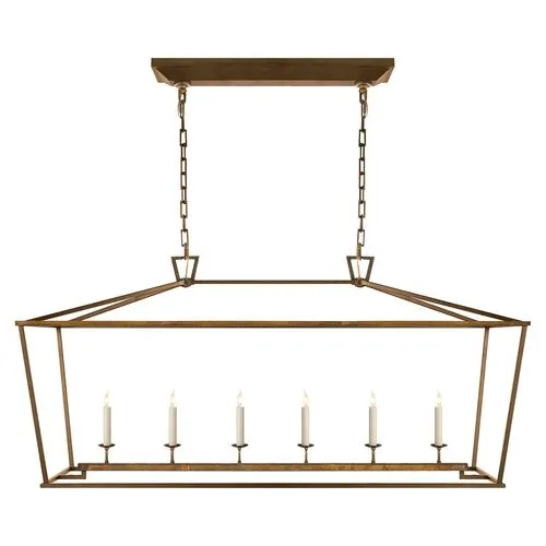 Visual Comfort - Darlana Large Linear Lantern - Gilded Iron - Gold