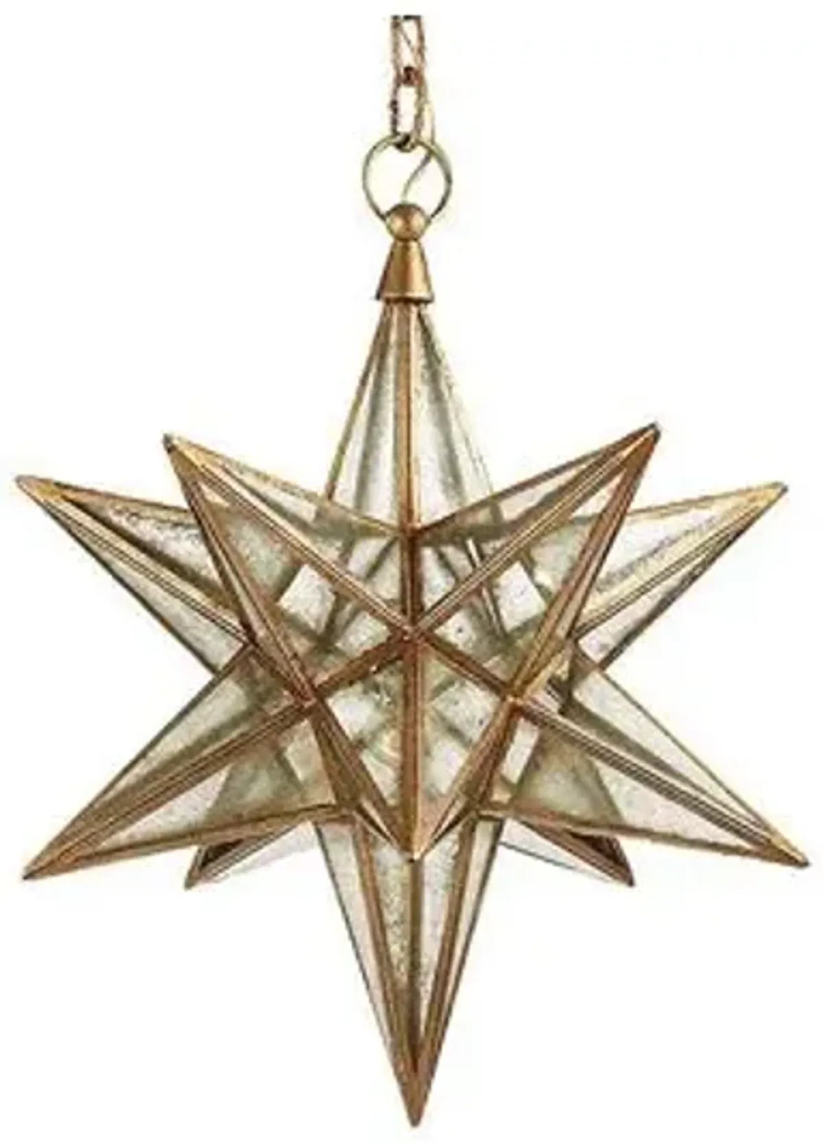 Visual Comfort - Moravian Star Medium Lantern - Gilded Iron - Gold