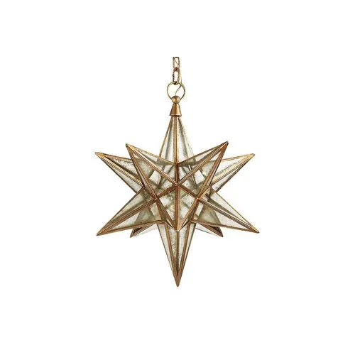 Visual Comfort - Moravian Star Medium Lantern - Gilded Iron - Gold