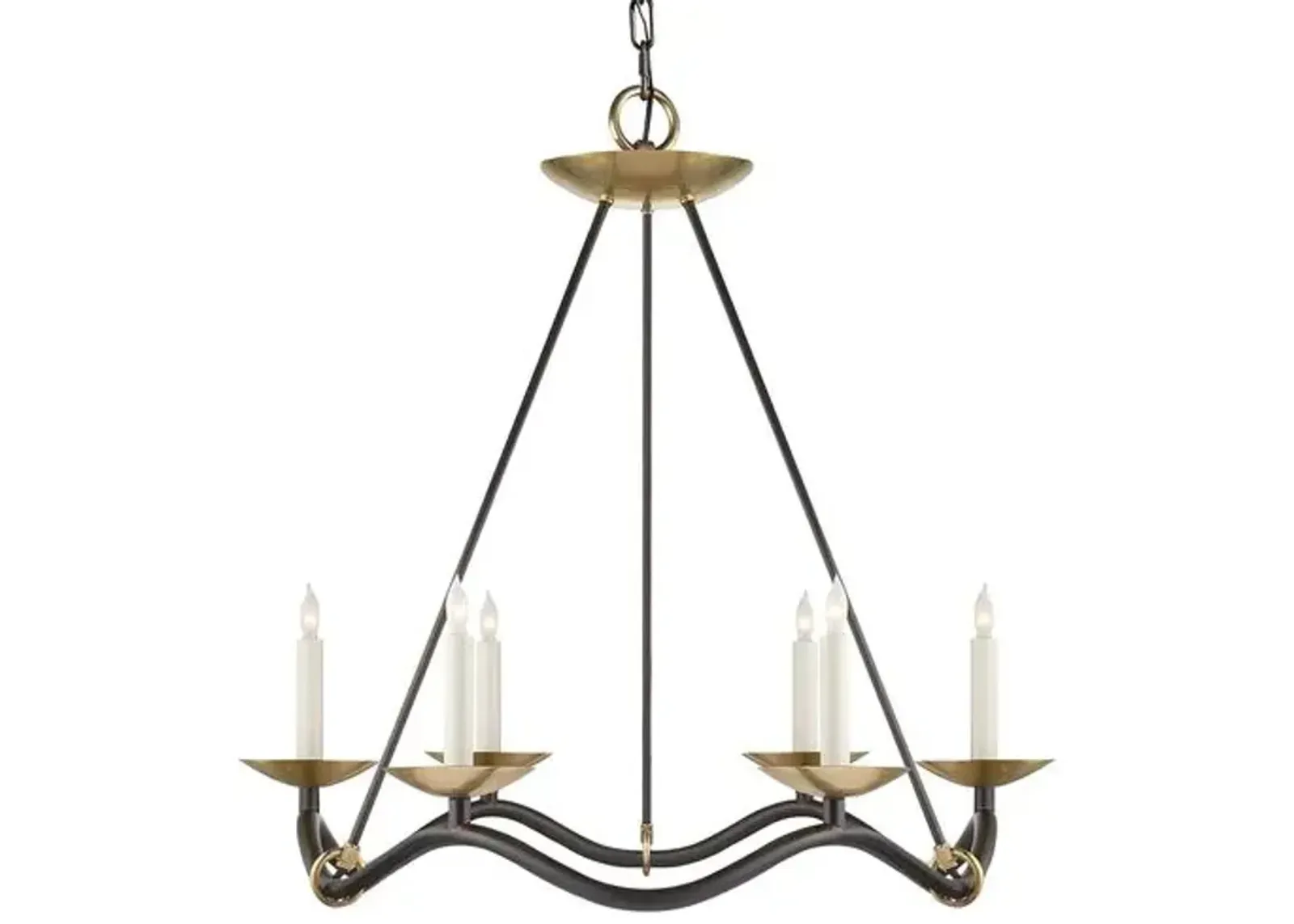 Visual Comfort - Choros Chandelier - Aged Iron - Black