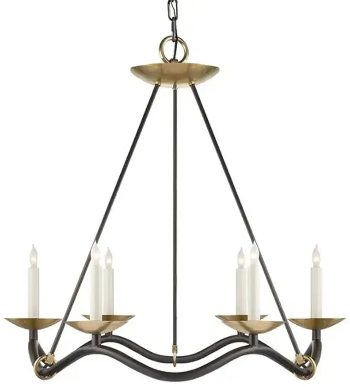 Visual Comfort - Choros Chandelier - Aged Iron - Black