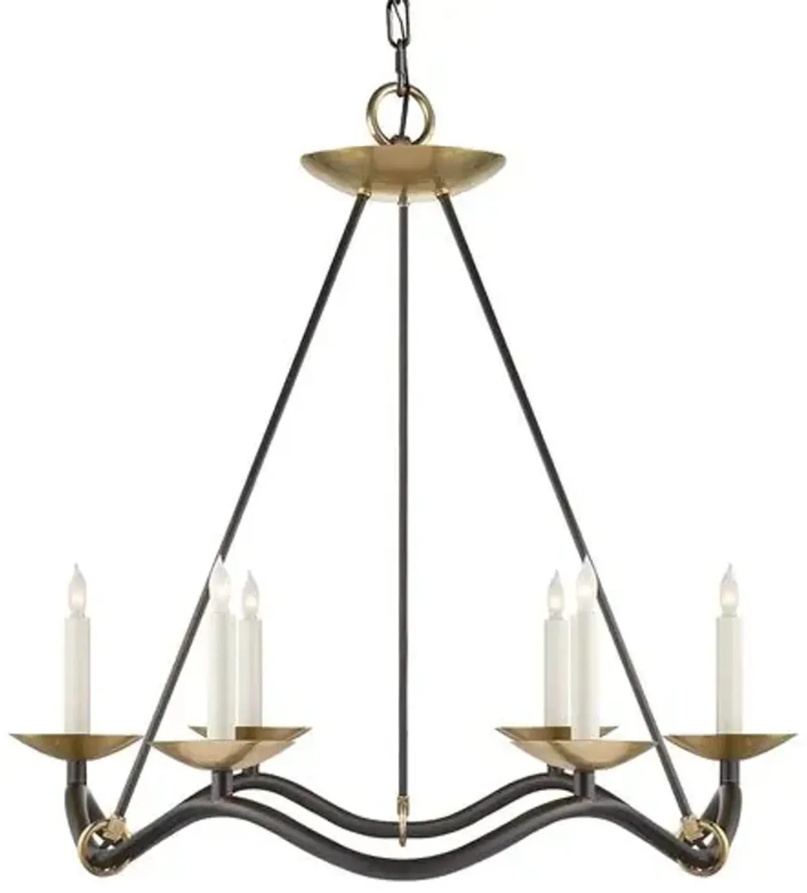 Visual Comfort - Choros Chandelier - Aged Iron - Black