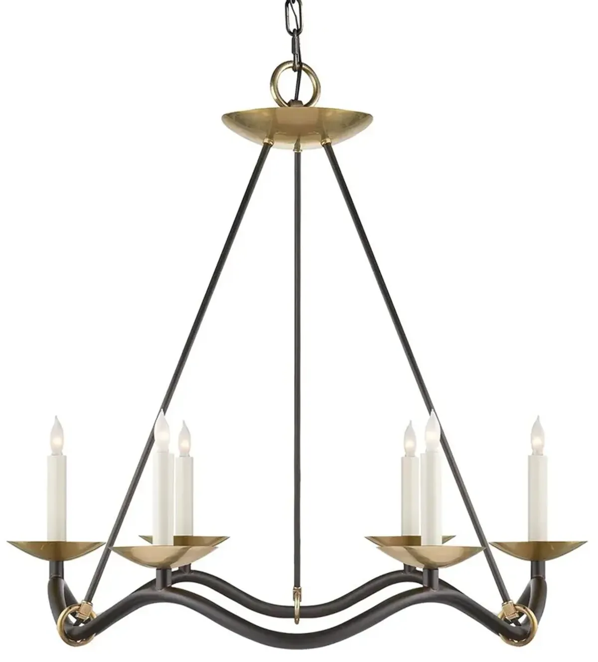 Visual Comfort - Choros Chandelier - Aged Iron - Black