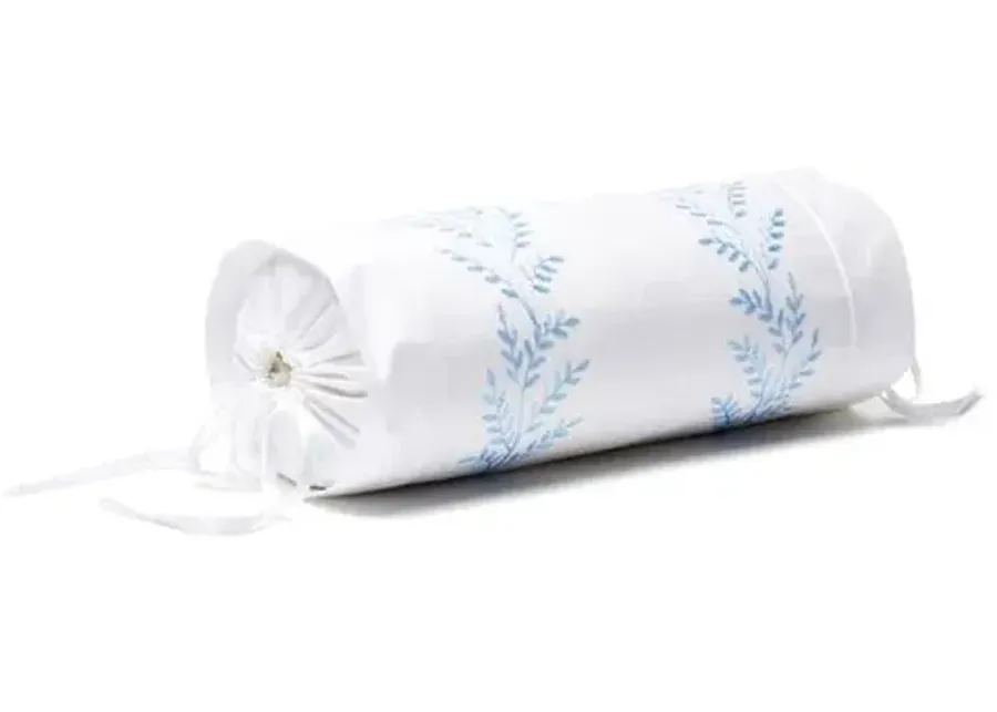 Willow Neckroll Sham - Blue - Hamburg House - White