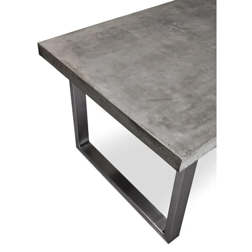 Viktorie Dining Table - Brushed Stainless Steel