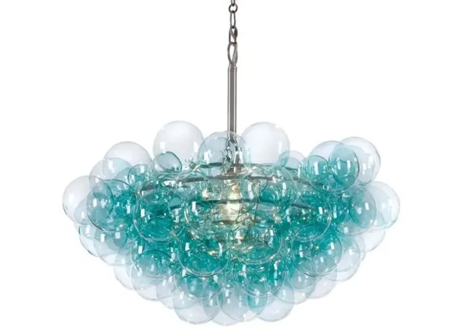 Bubbles Glass Chandelier - Aqua - Regina Andrew - Blue