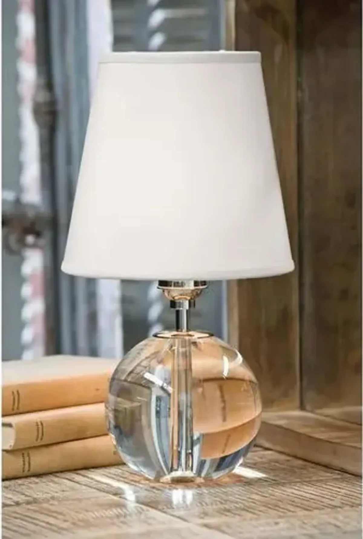 Mini Orb Table Lamp - Clear Crystal - Regina Andrew