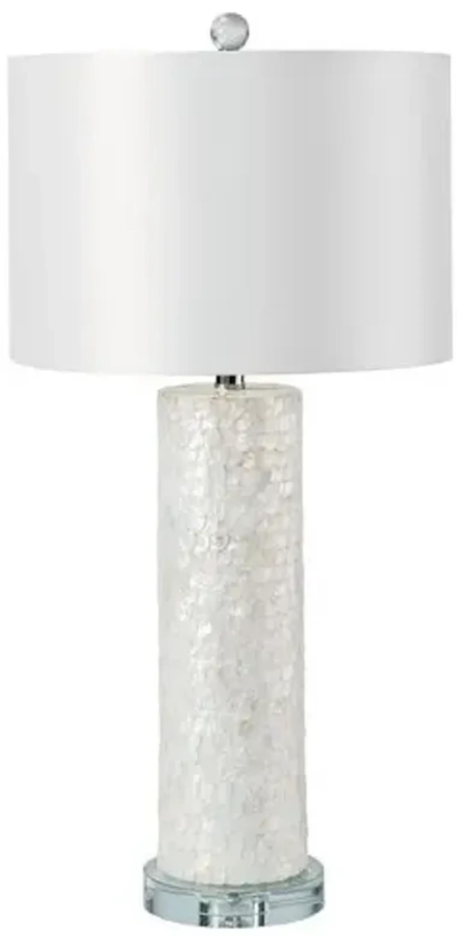 Scalloped Capiz Column Table Lamp - White - Regina Andrew