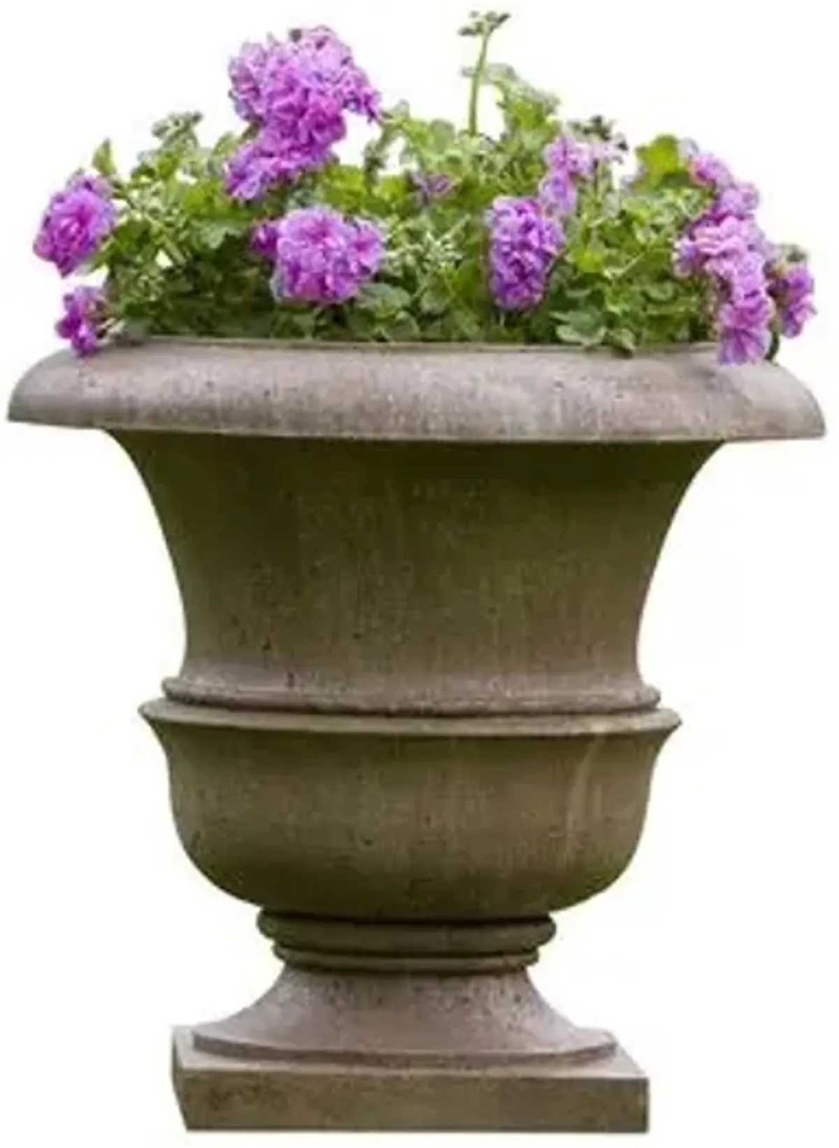 Wren Outdoor Planter - Aged Limestone - Campania International - Brown - 17"dia x 17"h