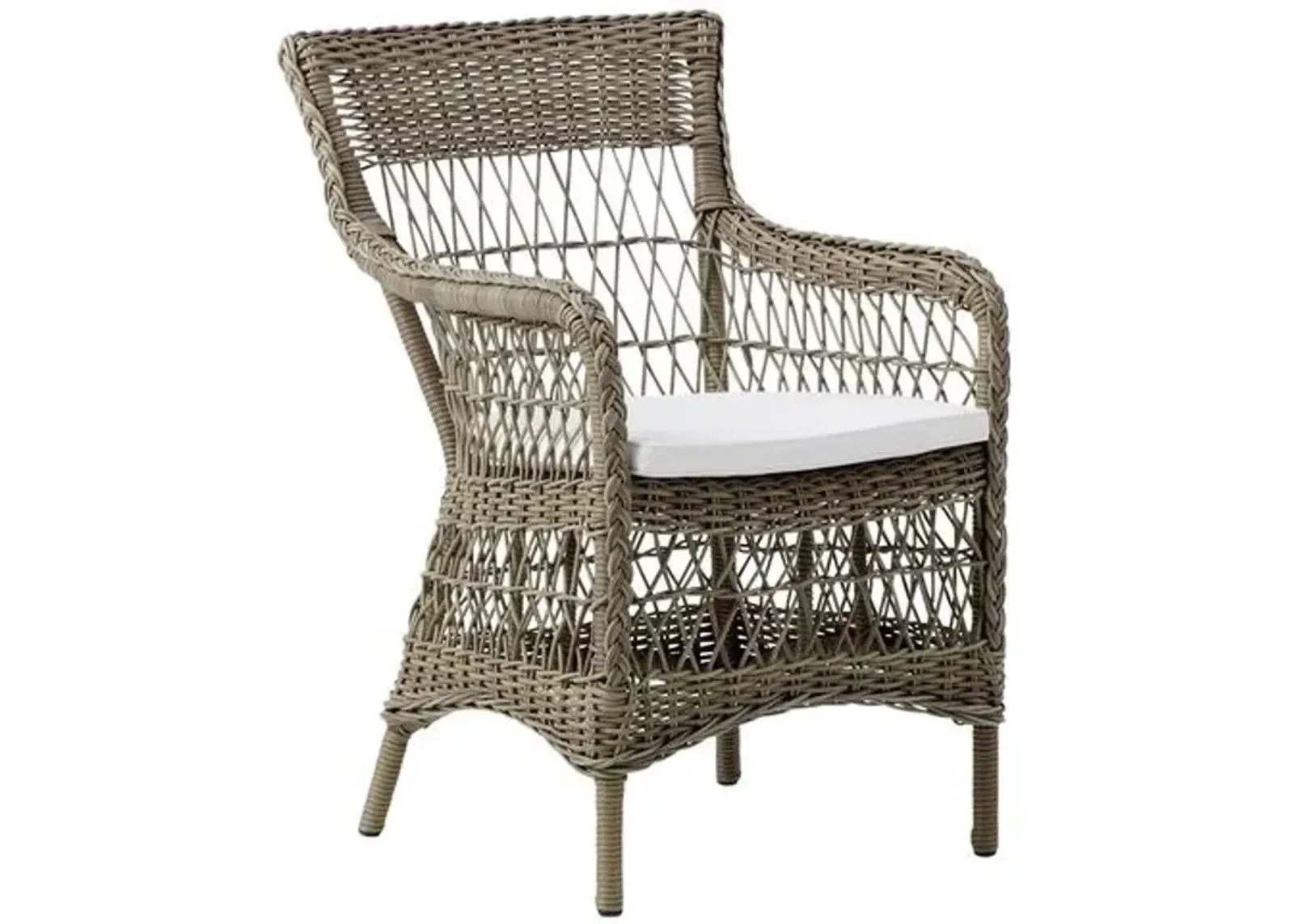 Marie Outdoor Armchair - Antiqued Brown/White - Sika Design