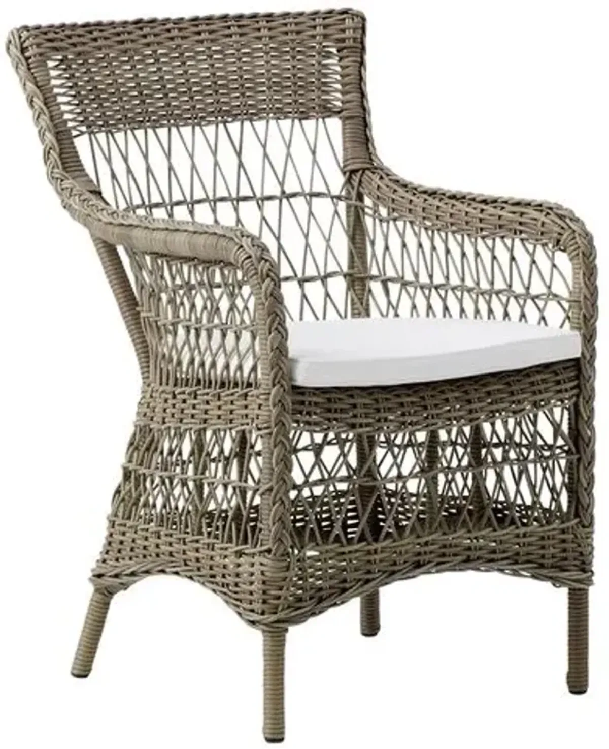 Marie Outdoor Armchair - Antiqued Brown/White - Sika Design