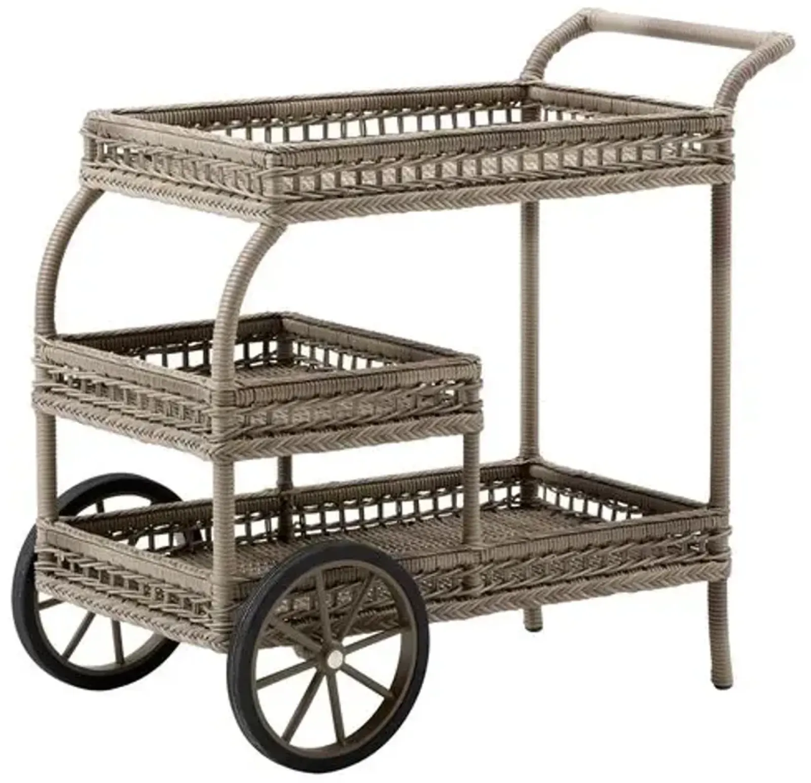 James Outdoor Bar Cart - Antiqued Brown - Sika Design